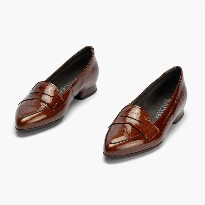 pitillos Mocasín en Charol mujer color cuero Envío gratis