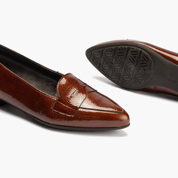 pitillos Mocasín en Charol mujer color cuero Envío gratis