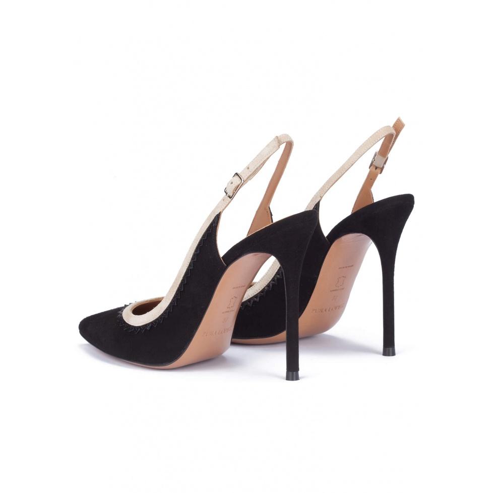 pura lópez Zapatos de tacón destalonados en color negro Últimos 3 días