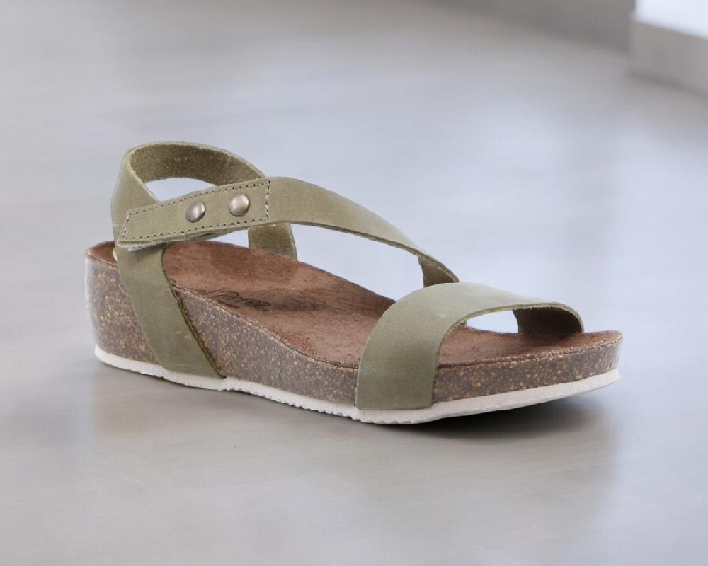raquel perez Sandalia Pelicano 24 Verde Kaki Mujer Rebajas