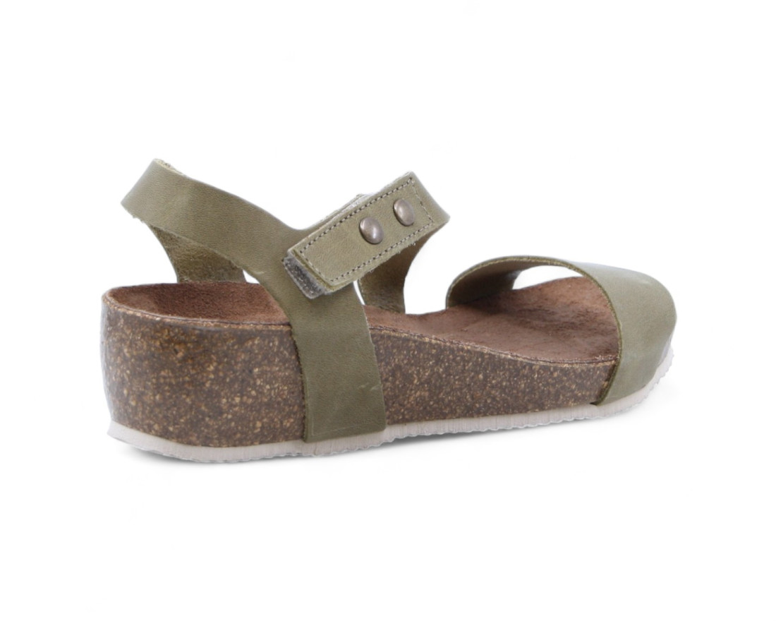 raquel perez Sandalia Pelicano 24 Verde Kaki Mujer Rebajas