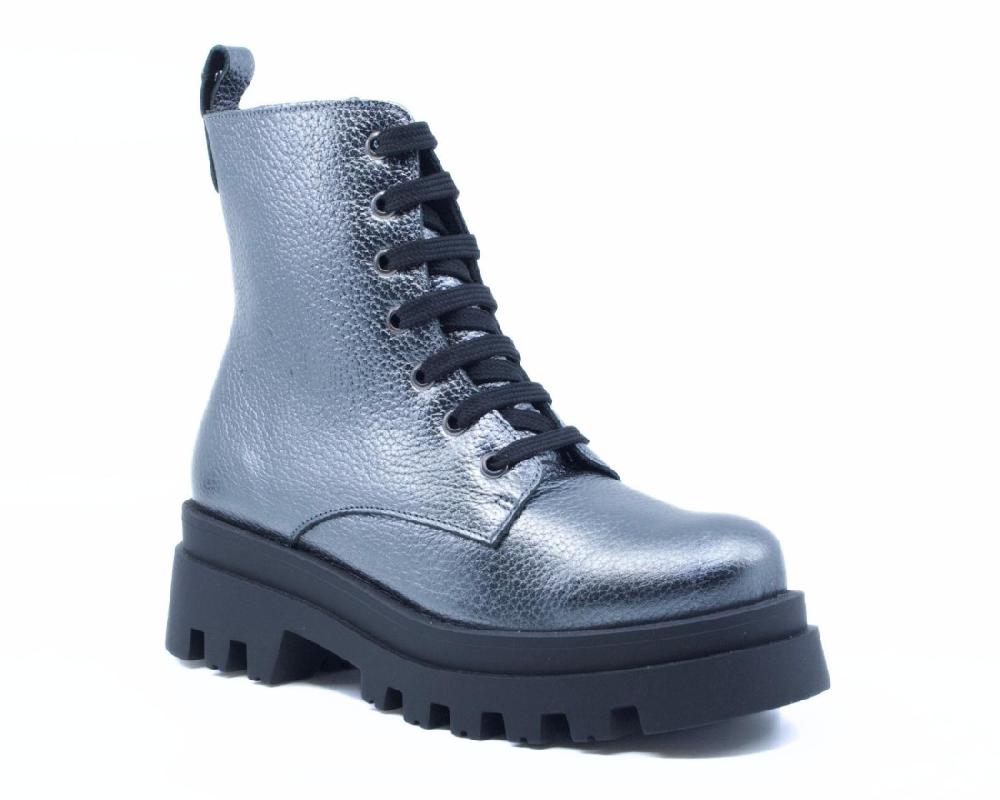 raquel perez Bota Militar Detroit Plata Mujer Envío gratis