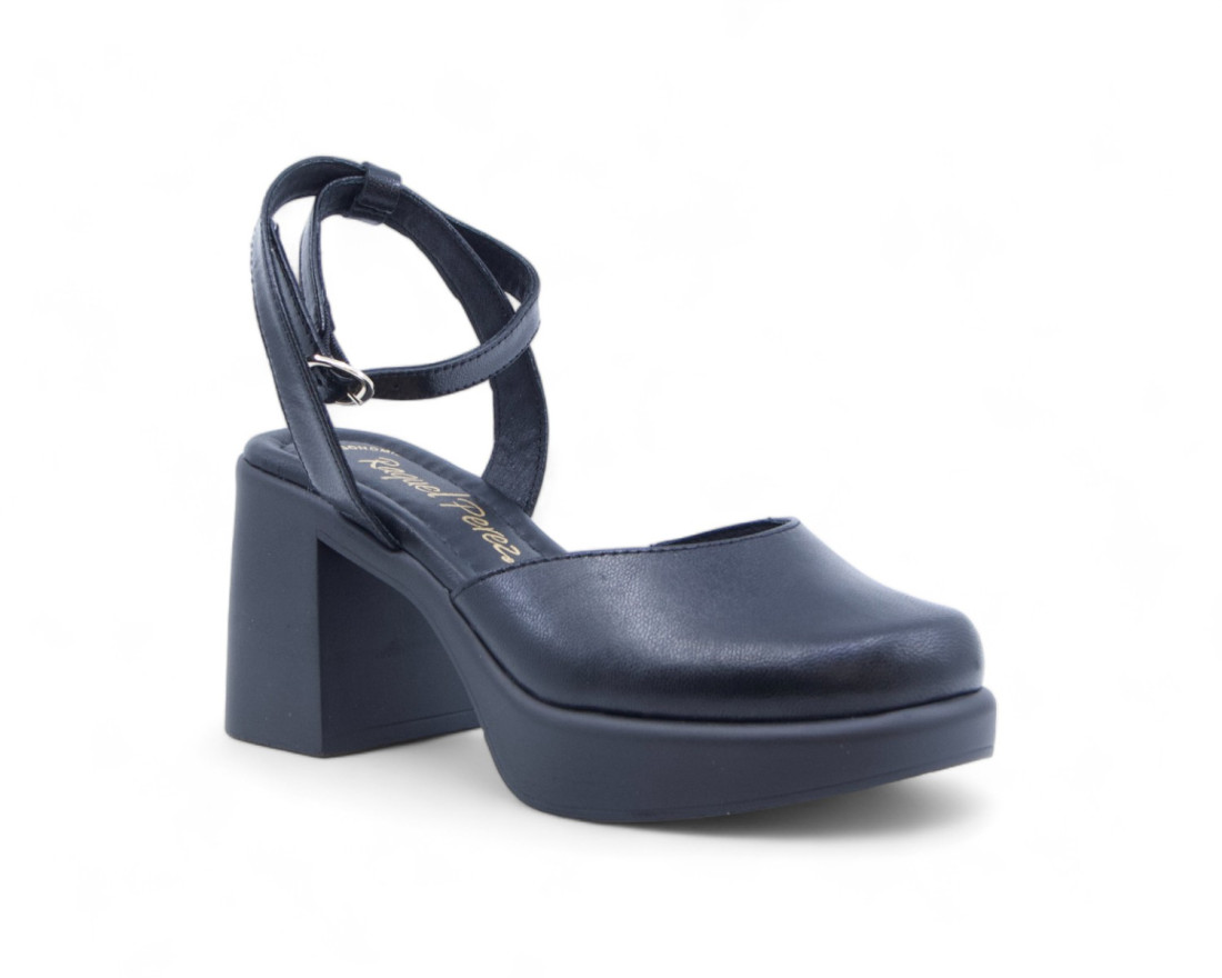 raquel perez Zapato Tacón Pirineos 04 Negro Mujer Rebajas de fábrica