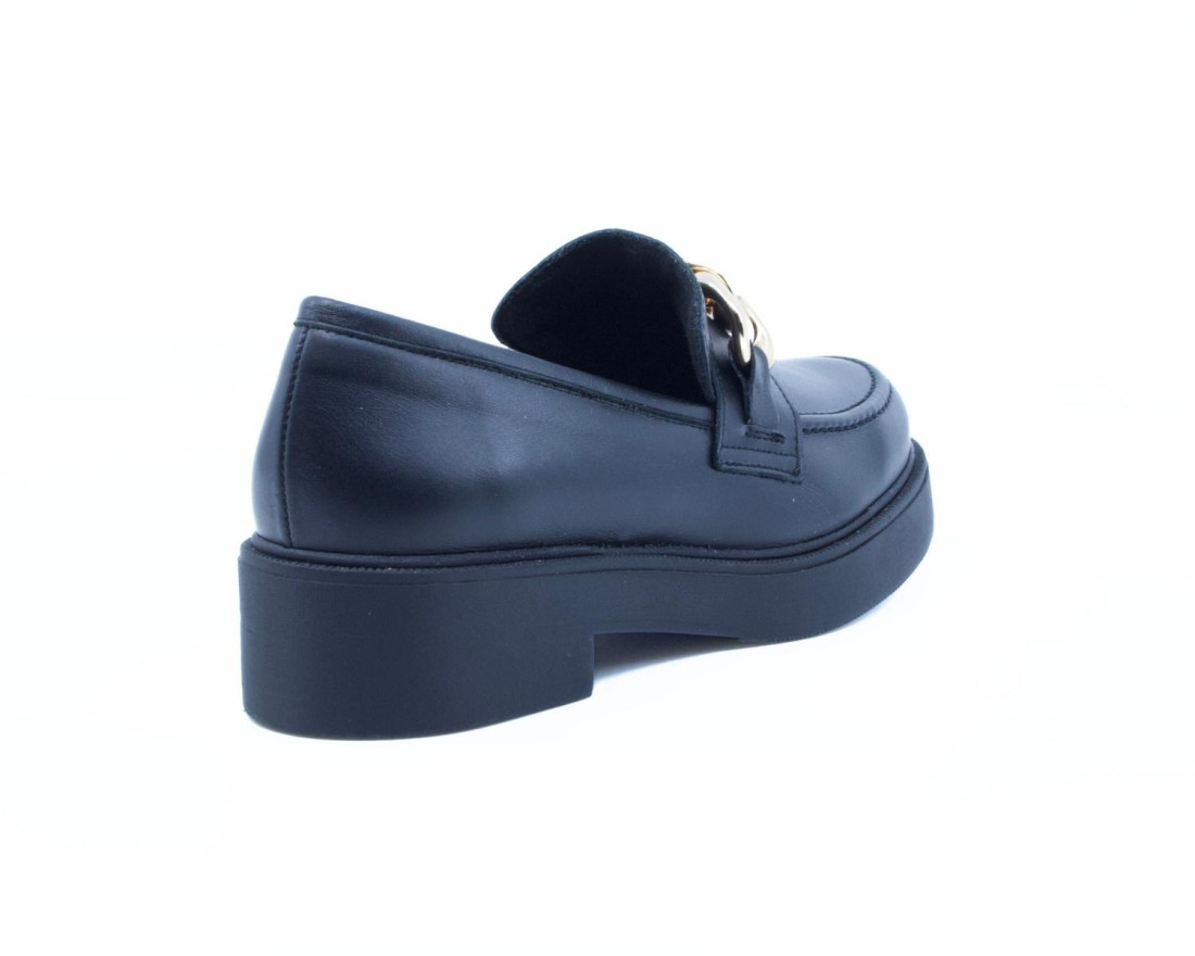 raquel perez Mocasín Giralda 23 Negro Dorado Mujer Ventas relámpago