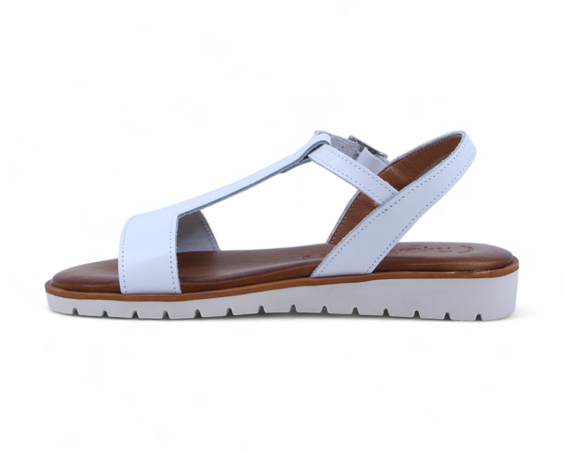 raquel perez Sandalia Cactus 02 Blanco Mujer Superdescuento