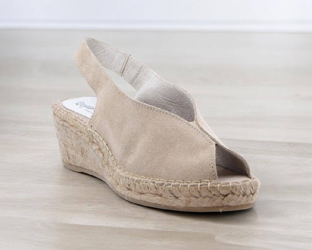 raquel perez Sandalia Cuña Esparto Cubanita Miel Camel Mujer Gran oferta