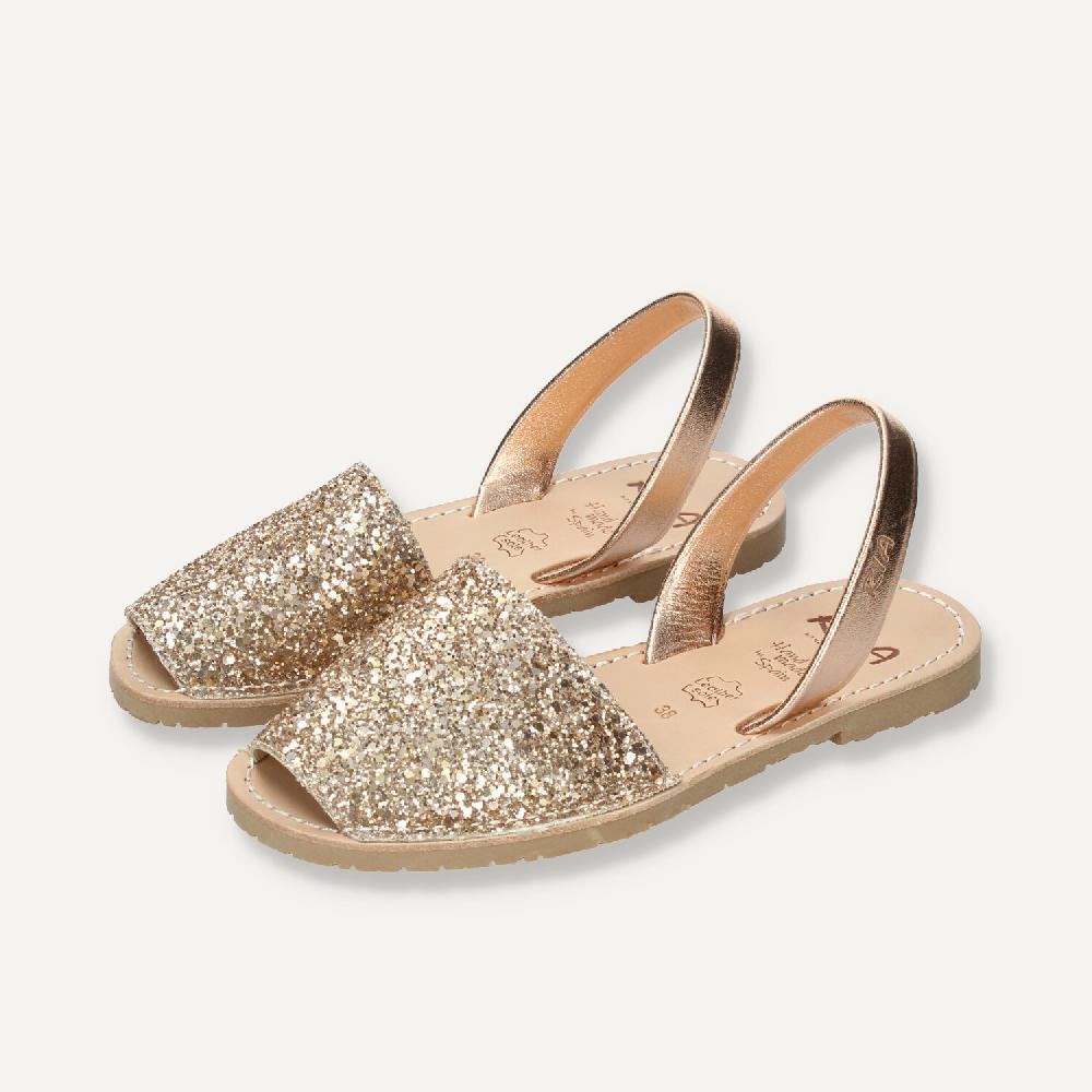Ria Menorca Menorquina mujer Marbella Glitter Peach Superdescuento
