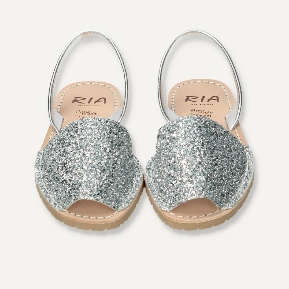 Ria Menorca Menorquina mujer Marbella Glitter Plata Grandes descuentos