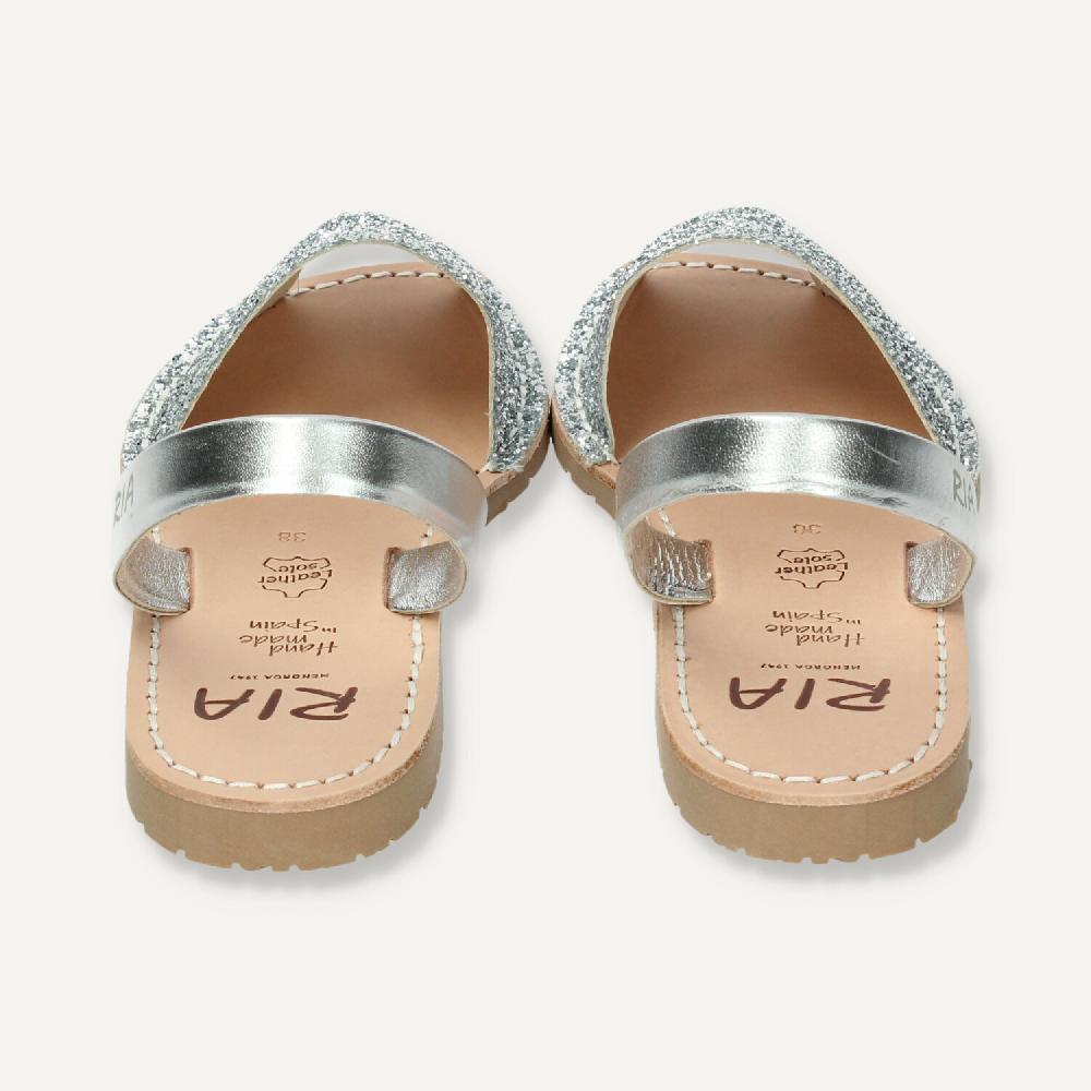 Ria Menorca Menorquina mujer Marbella Glitter Plata Grandes descuentos