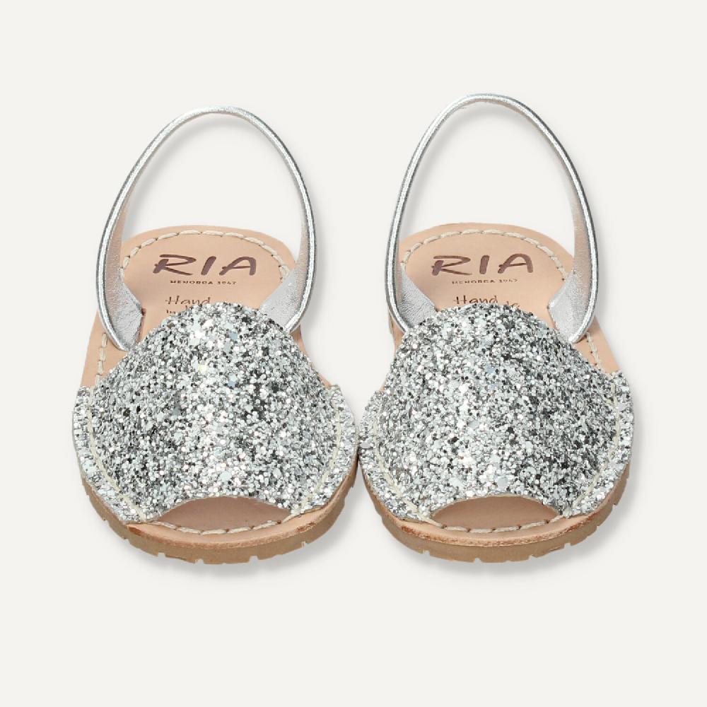 Ria Menorca Menorquina niña Marbella Glitter Plata Ofertas de temporada