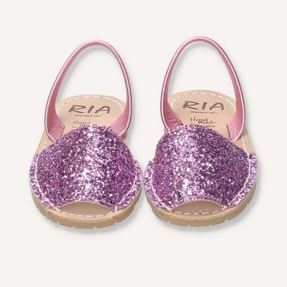 Ria Menorca Menorquina niña Marbella Glitter Rosa Precio ultrabajo