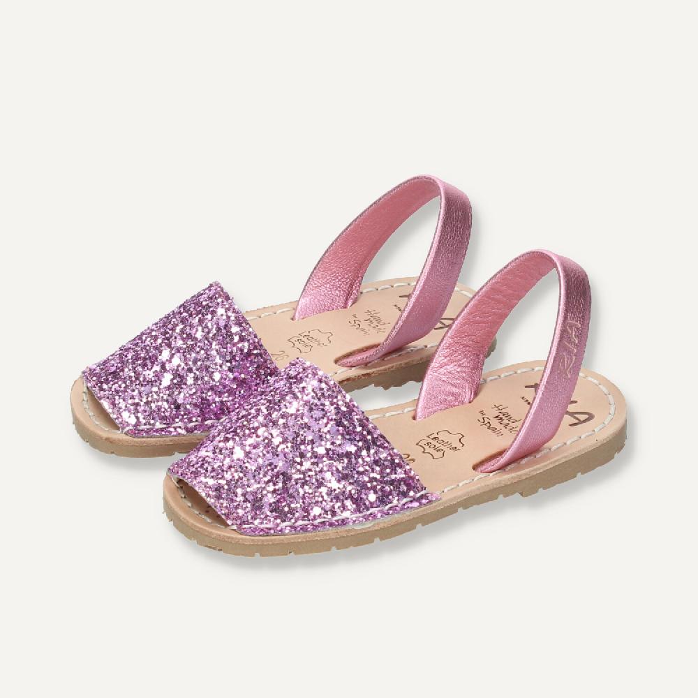 Ria Menorca Menorquina niña Marbella Glitter Rosa Precio ultrabajo