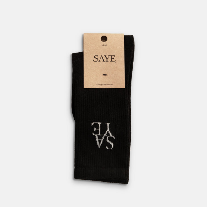 saye Crew Everyday Socks - Black En oferta