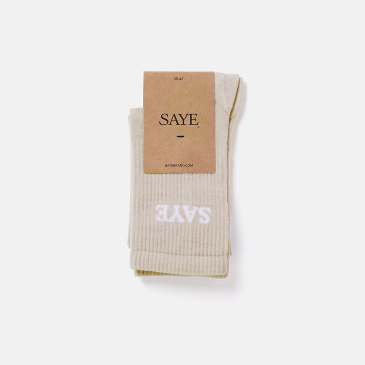 saye Mid-crew Everyday Socks - Almond