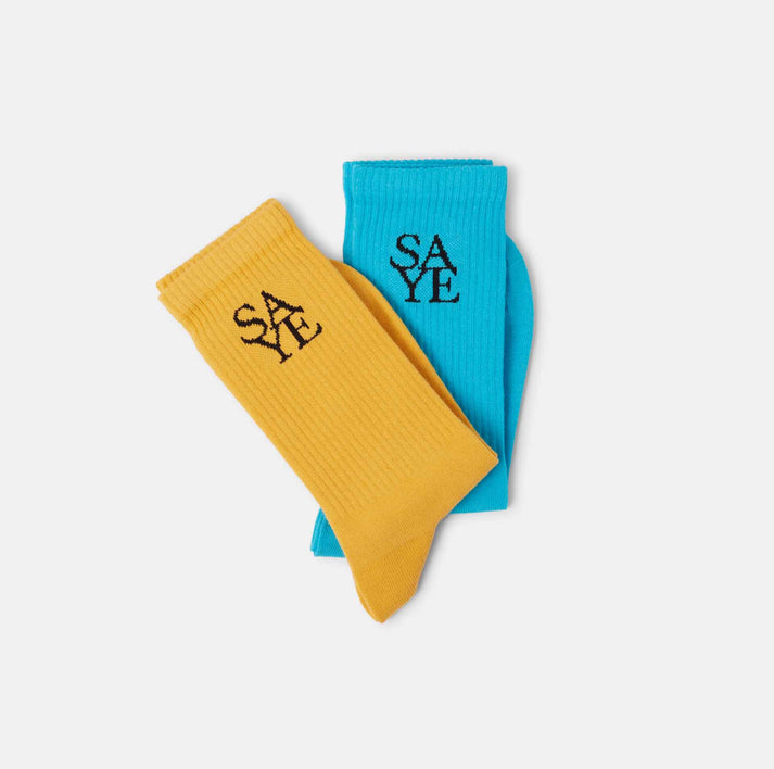 saye Crew Everyday Socks - Blue & Mustard En línea