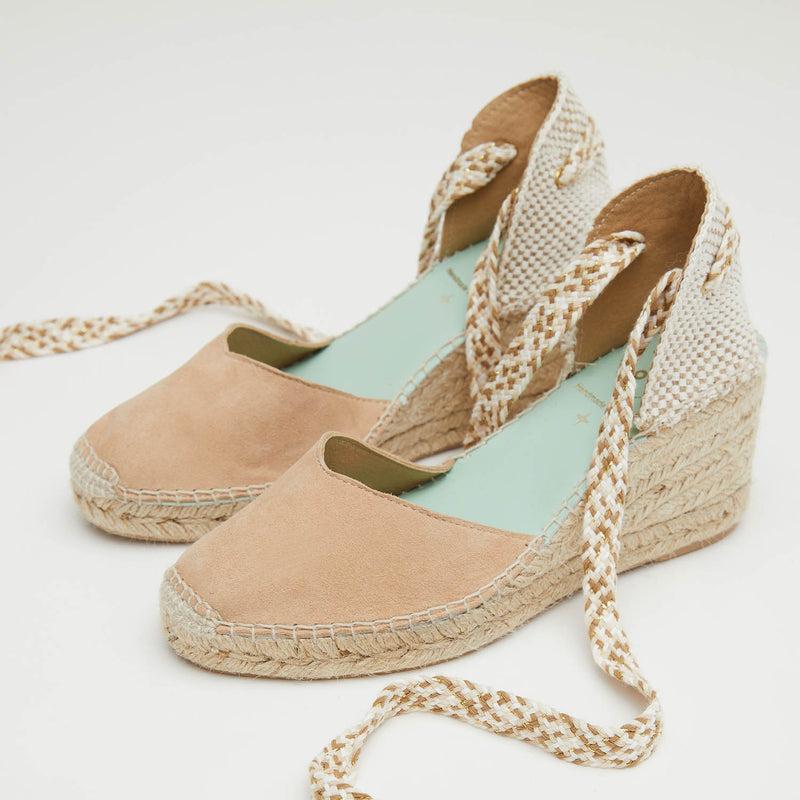 star love alpargata cuña mujer COLUMBA124 ARENA cintas Gran oferta