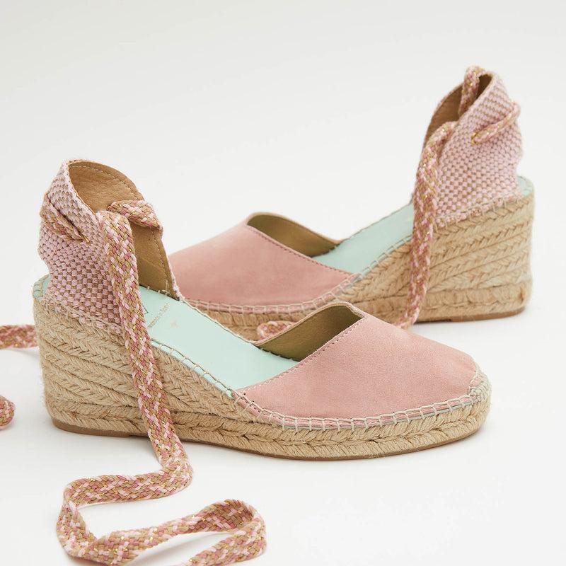 star love alpargata cuña mujer COLUMBA124 NUDE cintas Outlet online