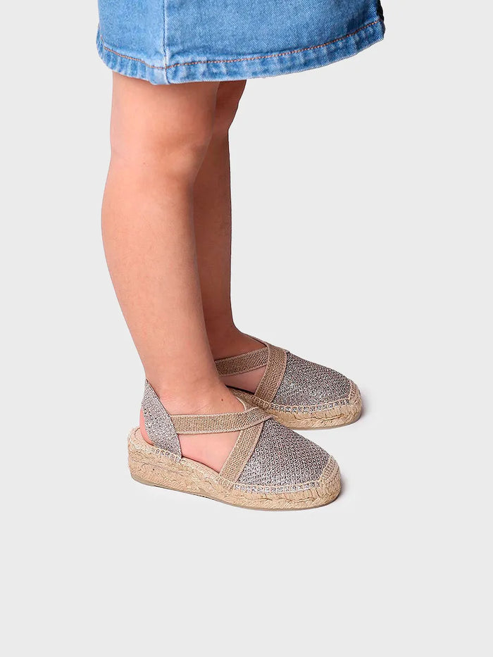 toni pons EDITA-S - Alpargata dorada para niña brillante | EDITA-S Oferta exclusiva