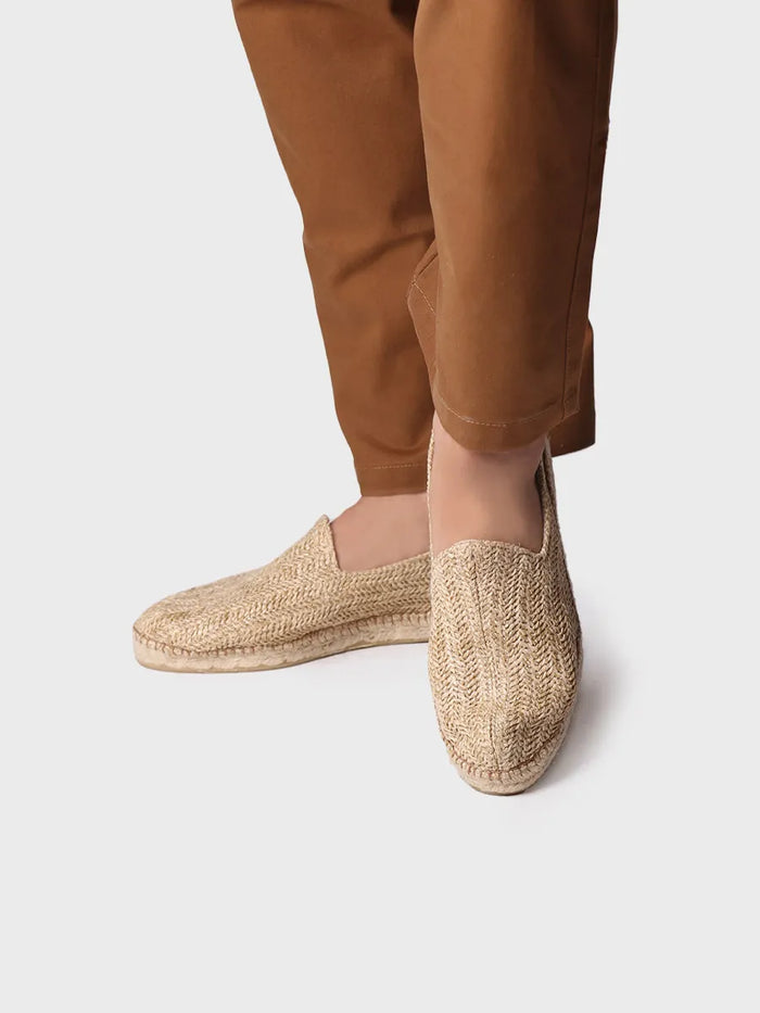 toni pons DAMASC - Alpargata cerrada de hombre en rafia con suela de yute | DAMASC Oferta especial de fábrica