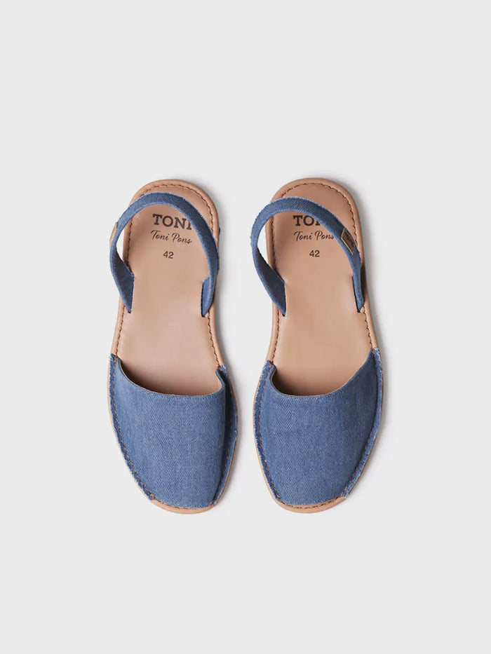 toni pons GRAU-TX - Abarca de hombre en denim con planta de piel | GRAU-TX Envío internacional gratuito