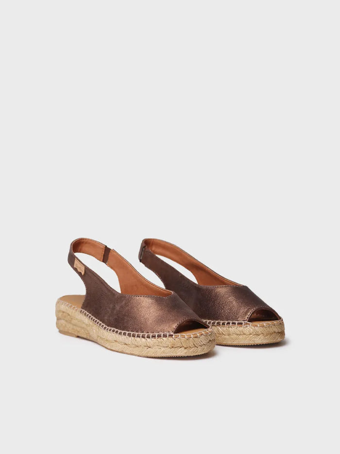 toni pons ERICA-AS - Alpargata peep toe de mujer en piel brillante | ERICA-AS En línea