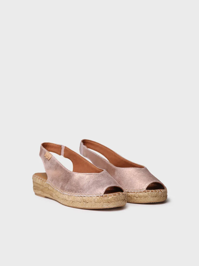 toni pons ERICA-AS - Alpargata peep toe de mujer en piel brillante | ERICA-AS Outlet online