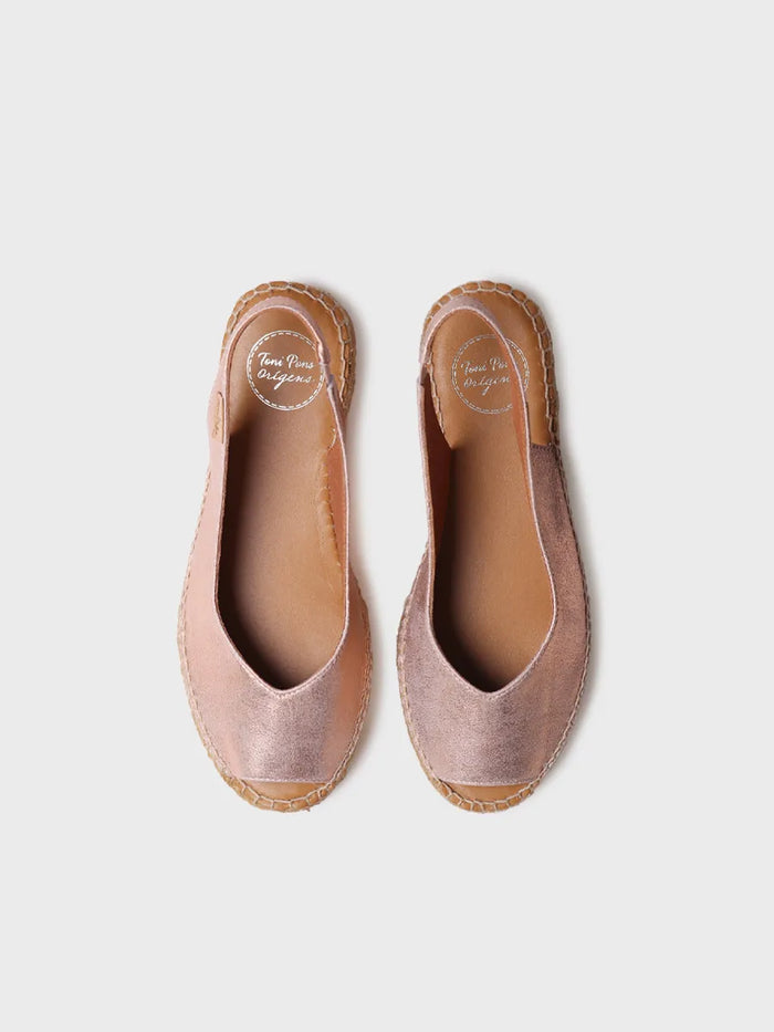 toni pons ERICA-AS - Alpargata peep toe de mujer en piel brillante | ERICA-AS Outlet online