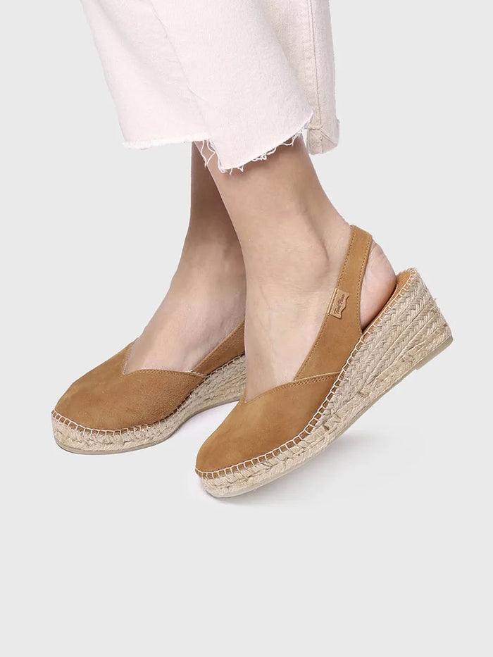 toni pons BETTY-A - Alpargata cerrada de cuña en ante para mujer | BETTY-A Precio de fábrica
