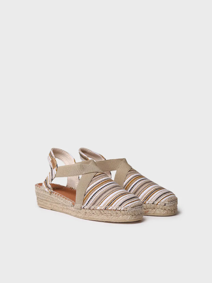 toni pons VINAROS - Alpargata vegana de mujer en algodón a rayas con cuña | VINAROS En oferta