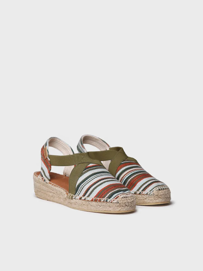 toni pons VINAROS - Alpargata vegana de mujer en algodón a rayas con cuña | VINAROS Gran oferta