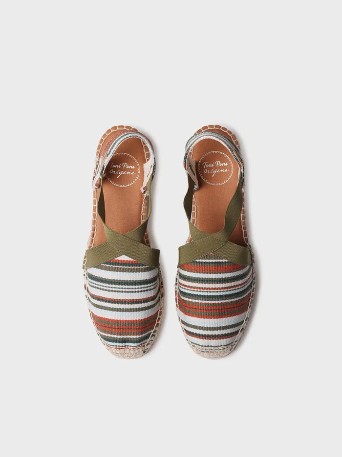 toni pons VINAROS - Alpargata vegana de mujer en algodón a rayas con cuña | VINAROS Gran oferta
