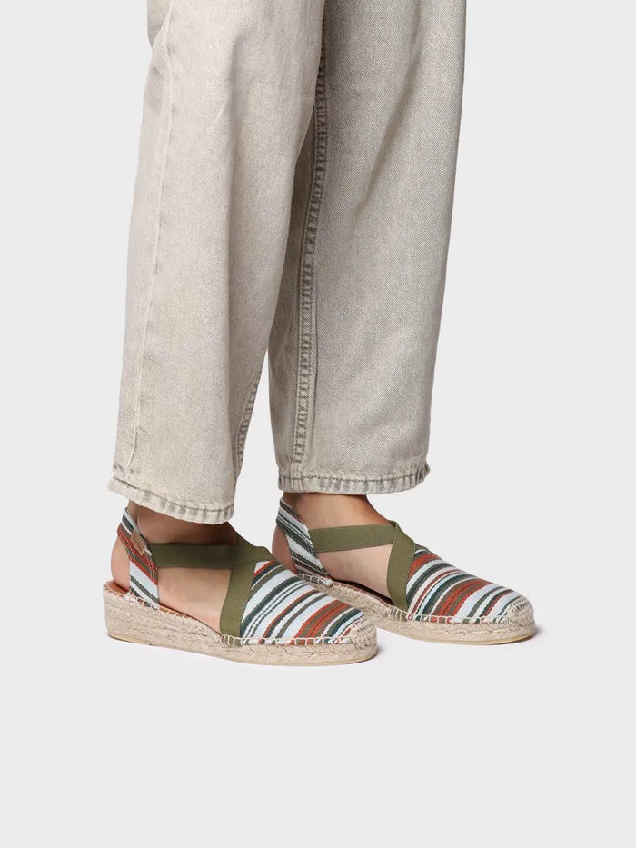 toni pons VINAROS - Alpargata vegana de mujer en algodón a rayas con cuña | VINAROS Gran oferta