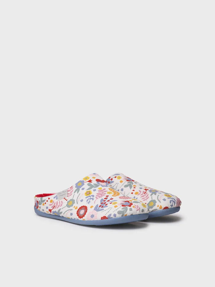 toni pons MIMI-TJ - Zapatilla de casa tipo zueco de mujer en algodón estampado | MIMI-TJ Oferta especial de fábrica
