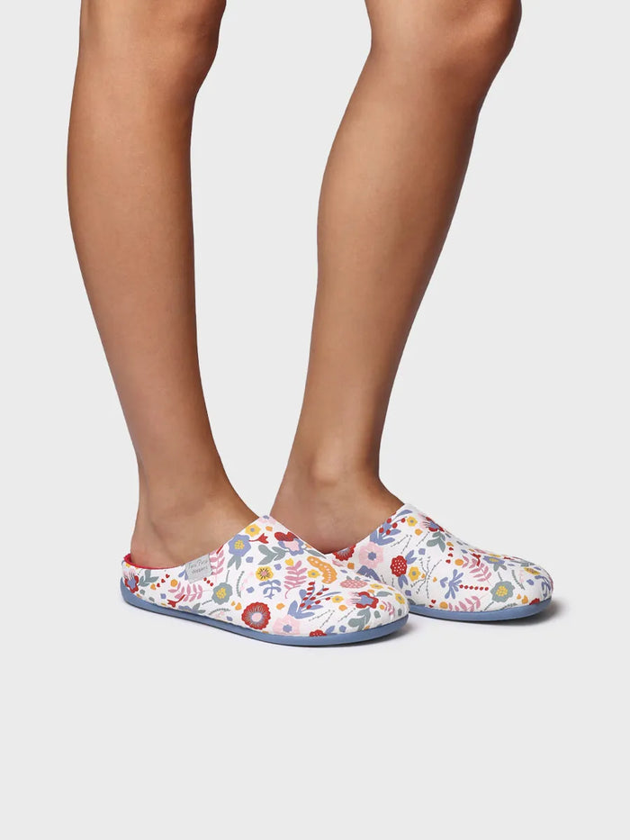 toni pons MIMI-TJ - Zapatilla de casa tipo zueco de mujer en algodón estampado | MIMI-TJ Oferta especial de fábrica
