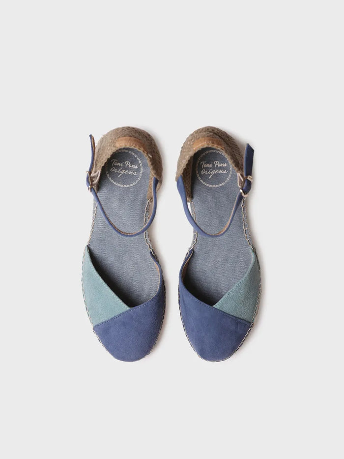 toni pons BERAL - Alpargata de mujer en ante bicolor con cuña | BERAL Tienda de fábrica