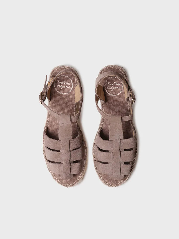 toni pons ELENA - Sandalia cangrejera de mujer en serraje | ELENA En oferta