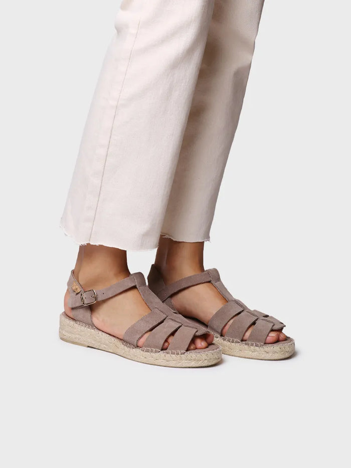 toni pons ELENA - Sandalia cangrejera de mujer en serraje | ELENA En oferta