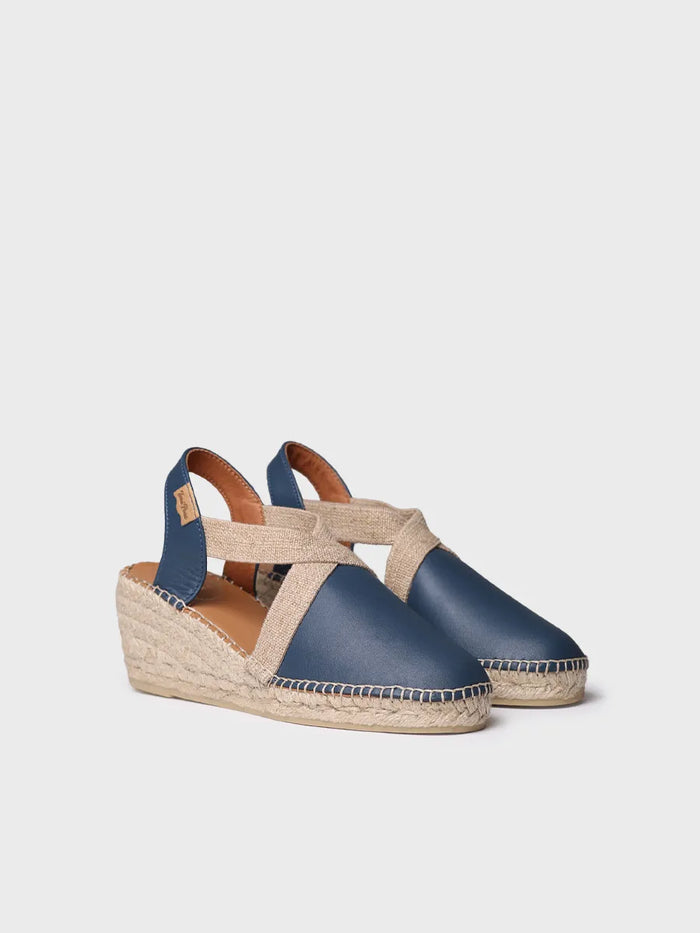 toni pons TOSSA - Alpargata de piel con cuña media para mujer | TOSSA Oferta exclusiva