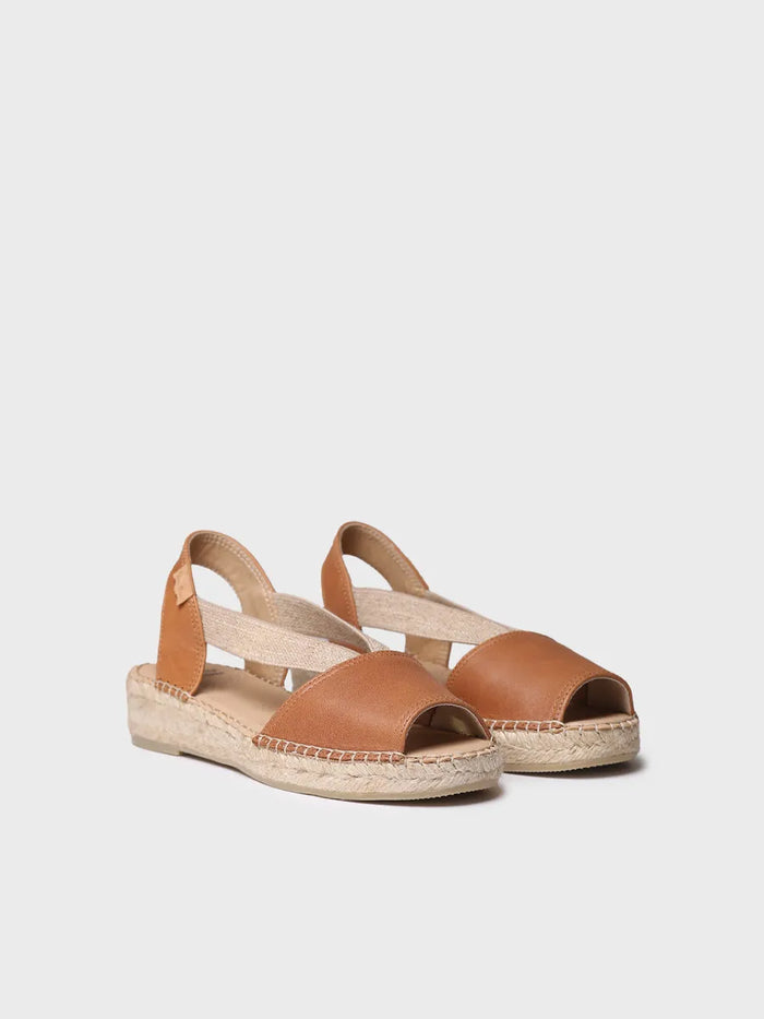 toni pons TALA - Alpargata de mujer en piel con cuña y elásticos para un calce más ancho | TALA Ofertas