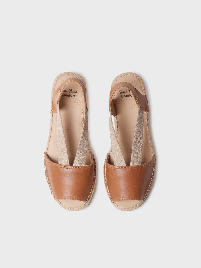 toni pons TALA - Alpargata de mujer en piel con cuña y elásticos para un calce más ancho | TALA Ofertas