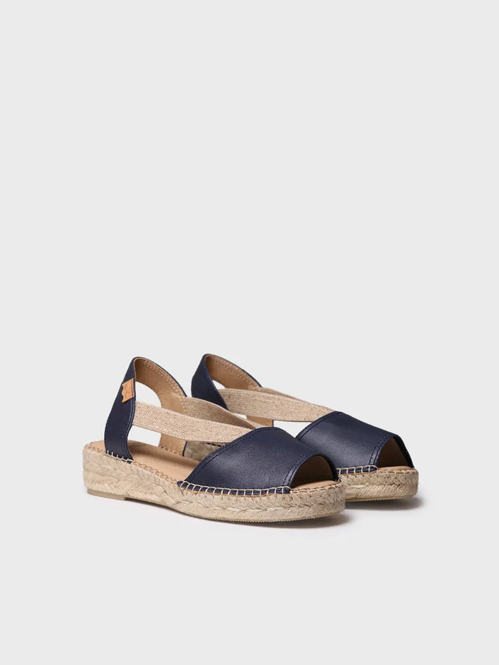 toni pons TALA - Alpargata de mujer en piel con cuña y elásticos para un calce más ancho | TALA En oferta