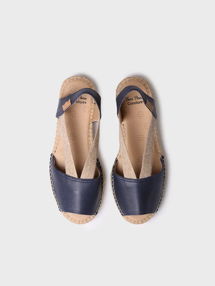 toni pons TALA - Alpargata de mujer en piel con cuña y elásticos para un calce más ancho | TALA En oferta