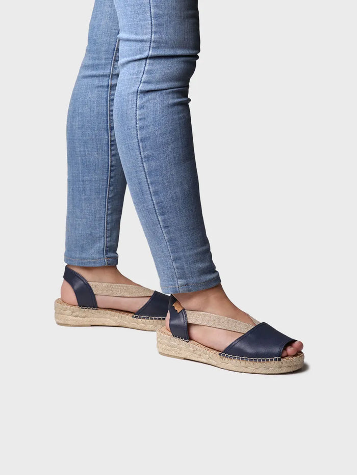 toni pons TALA - Alpargata de mujer en piel con cuña y elásticos para un calce más ancho | TALA En oferta