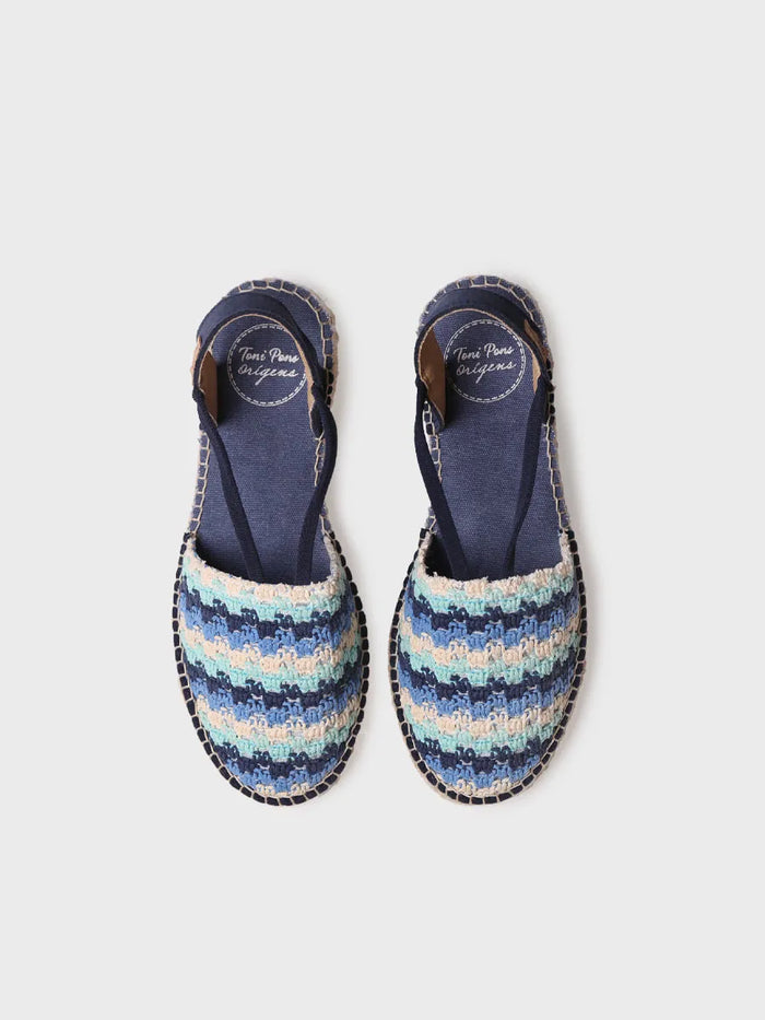 toni pons EMILIA - Alpargata plana de mujer en crochet multicolor | EMILIA Tienda