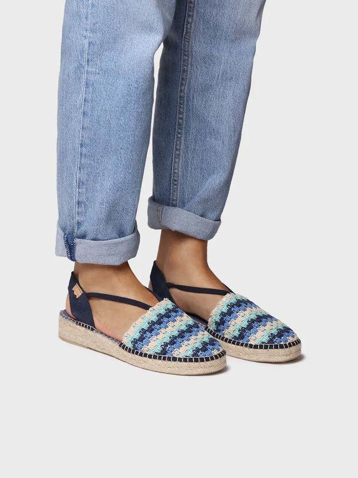 toni pons EMILIA - Alpargata plana de mujer en crochet multicolor | EMILIA Tienda