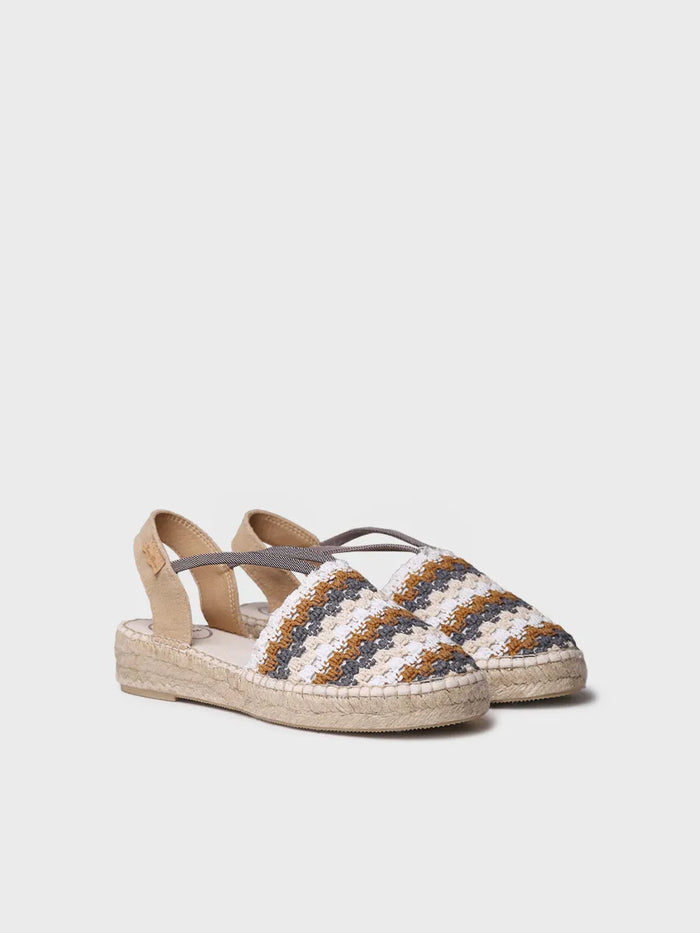 toni pons EMILIA - Alpargata plana de mujer en crochet multicolor | EMILIA Liquidación