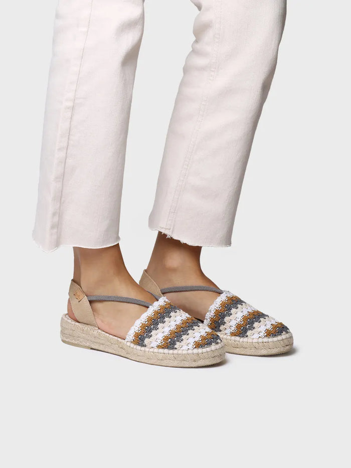 toni pons EMILIA - Alpargata plana de mujer en crochet multicolor | EMILIA Liquidación