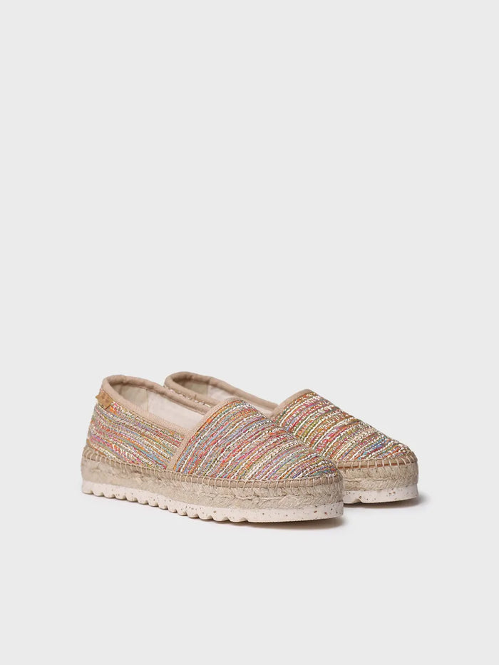 toni pons ALMA-CL - Alpargata plana de mujer en tejido con purpurina | ALMA-CL Rebajas online