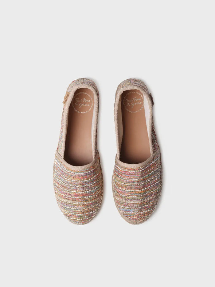 toni pons ALMA-CL - Alpargata plana de mujer en tejido con purpurina | ALMA-CL Rebajas online