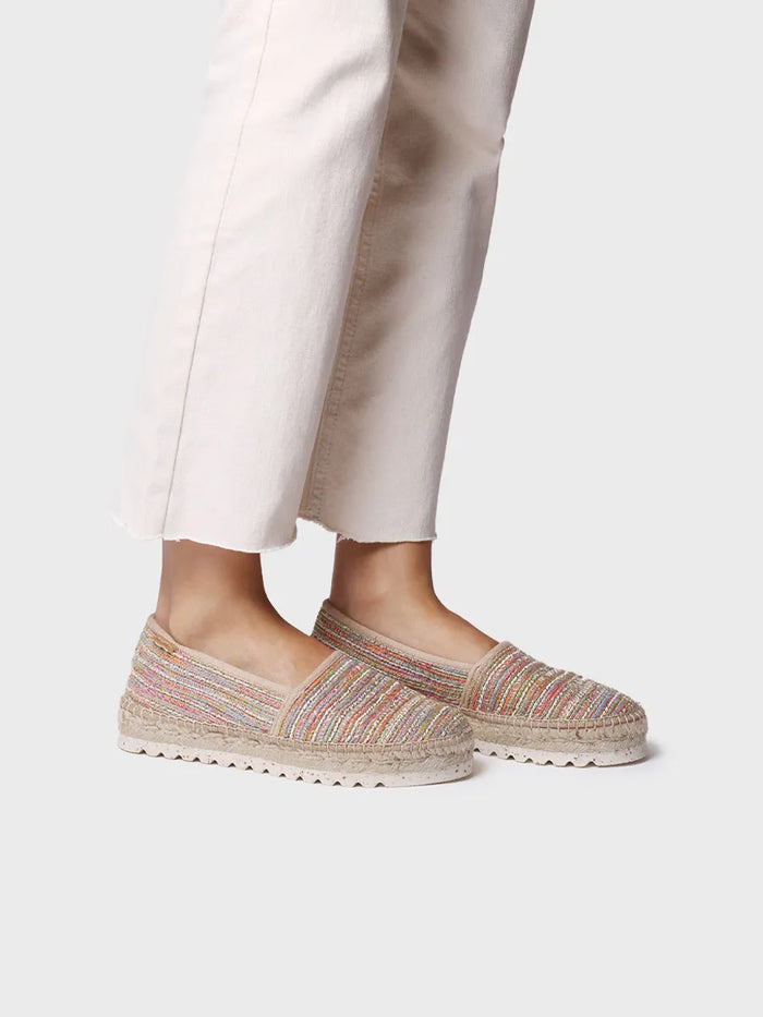 toni pons ALMA-CL - Alpargata plana de mujer en tejido con purpurina | ALMA-CL Rebajas online